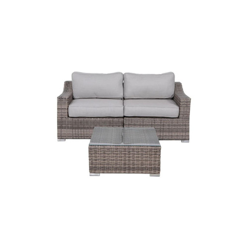 Outdoor Wicker Conversation Set With Cushions, All Weather Outdoor Wicker Conversation Set With Cushions, All Weather