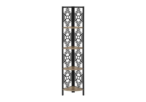 Bookshelf, Bookcase, Etagere, 4 Tier Corner, For Office, Transitional