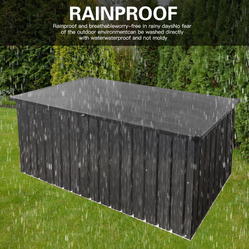 Metal Storage Box Store Large Out Door Use - Black