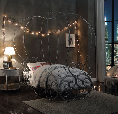 Priya - Twin Bed With Canopy - Silver Priya - Twin Bed With Canopy - Silver