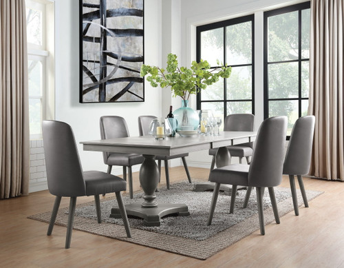 Waylon - 7 Pieces Dining Room Set - Gray / Oak Waylon - 7 Pieces Dining Room Set - Gray / Oak