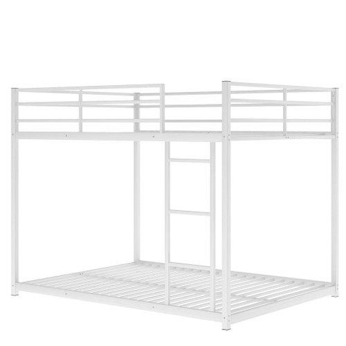 Metal Bunk Bed, Low Bunk Bed With Ladder Metal Bunk Bed, Low Bunk Bed With Ladder