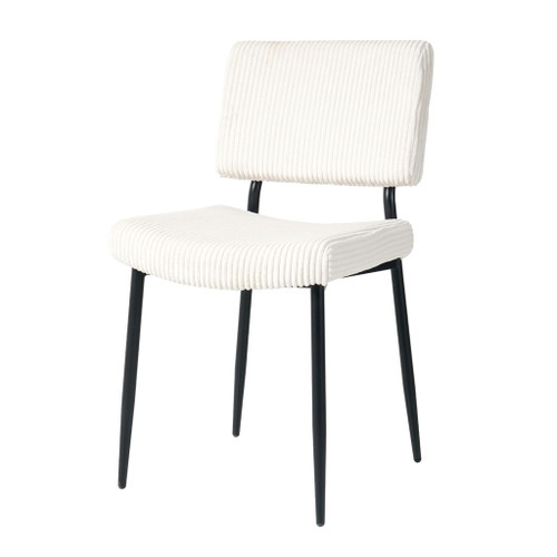 Modern Upholstered Dining Chair With Metal Legs