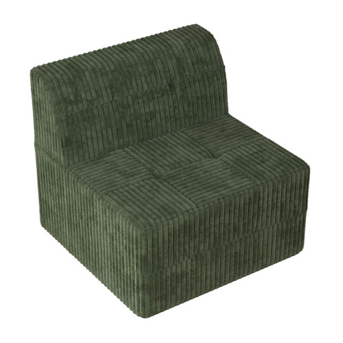 Modern Minimalist Corduroy Sleeper Sofa, Compressed Sectional Single Seat