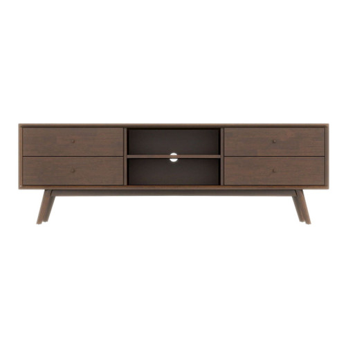 Caroline - Mid-Century Modern Style TV Stand Up To 72" - Brown / Dark Brown