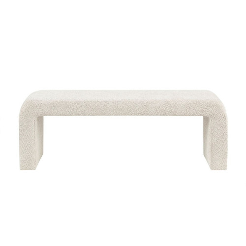 Modern Contemporary Waterfall Bench - Cream