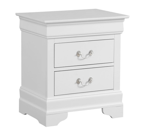 Louis Phillipe - Elegant Nightstand - White