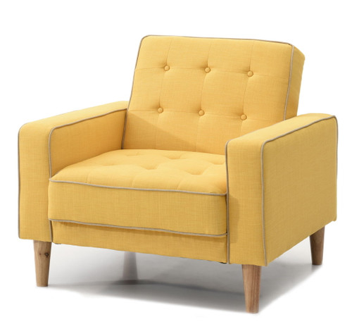 Vibrant Contemporary Chair Bed - Yellow