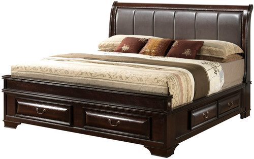 Lavita - Full Storage Drawers Bed - Cappuccino