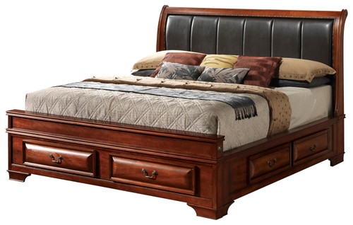 Lavita - King Storage Bed - Oak