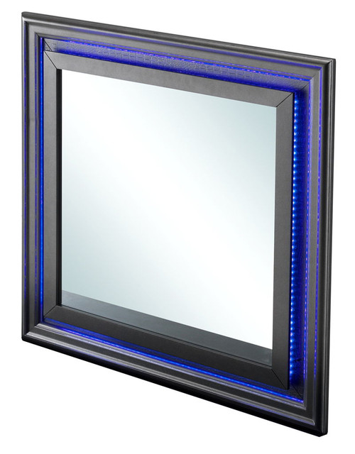 Elegant Transitional Mirror - Metallic Black