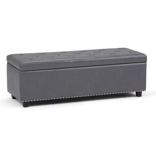 Hamilton - Storage Ottoman - Stone Gray
