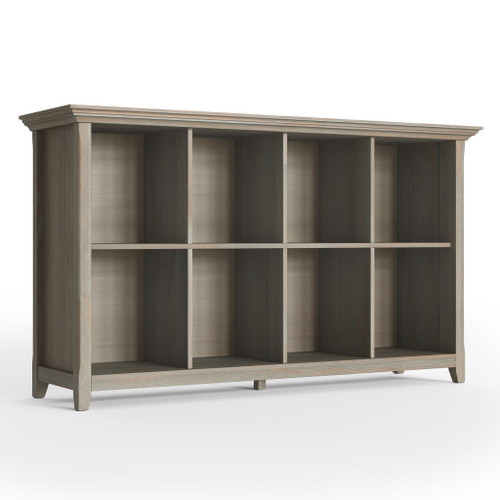 Amherst - 8 Cube Storage Sofa Table - Distressed Gray