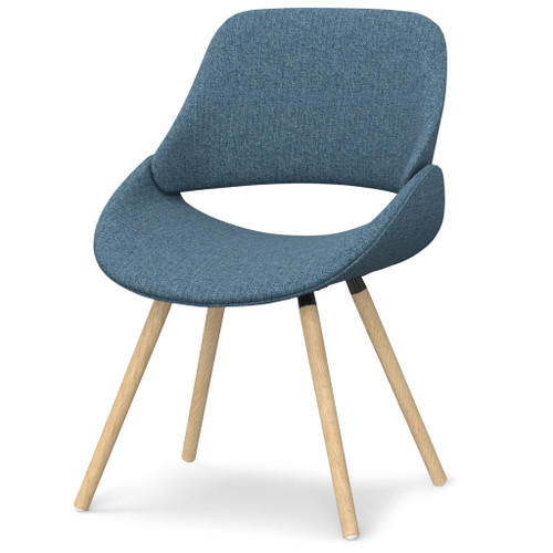 Malden - Bentwood Dining Chair - Denim Blue / Light Brown