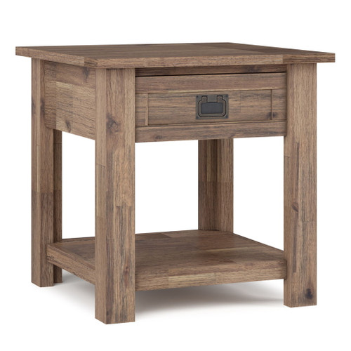 Monroe - End Table - Rustic Natural Aged Brown