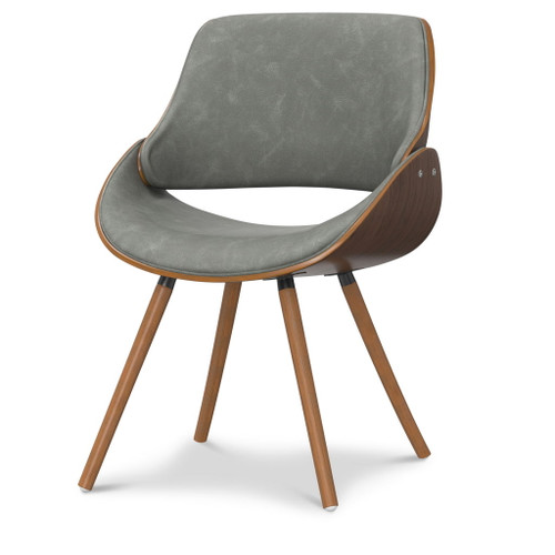 Malden - Bentwood Dining Chair With Wood Back - Distressed Gray