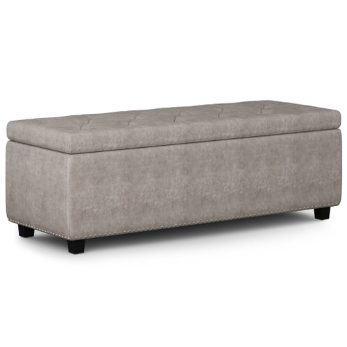 Hamilton - Storage Ottoman - Distressed Gray