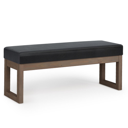Milltown - Large Ottoman Bench - Midnight Black