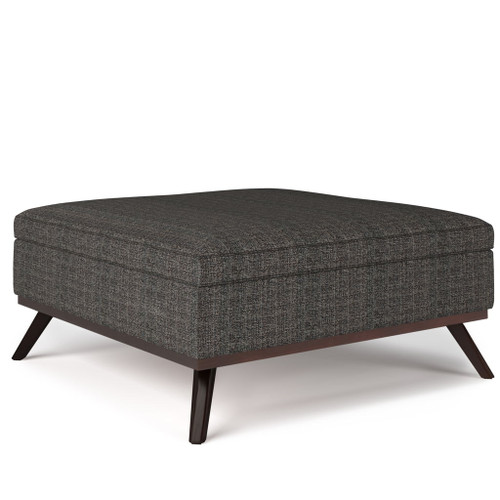 Owen - Square Coffee Table Storage Ottoman - Ebony