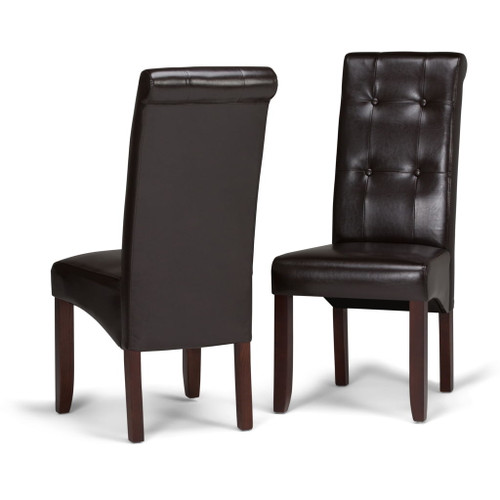 Cosmopolitan - Deluxe Tufted Parson Chair (Set of 2) - Tanners Brown