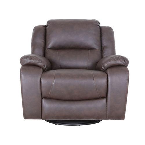 Wide Manual Swivel Standard Recliner - Dark Brown