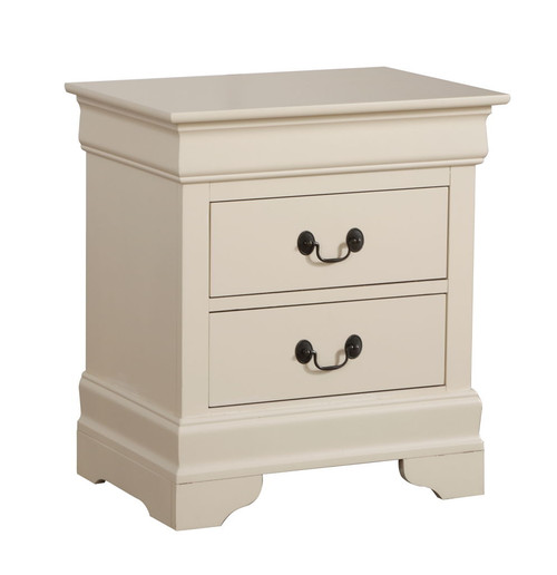 Louis Phillipe - Elegant Traditional Nightstand - Beige