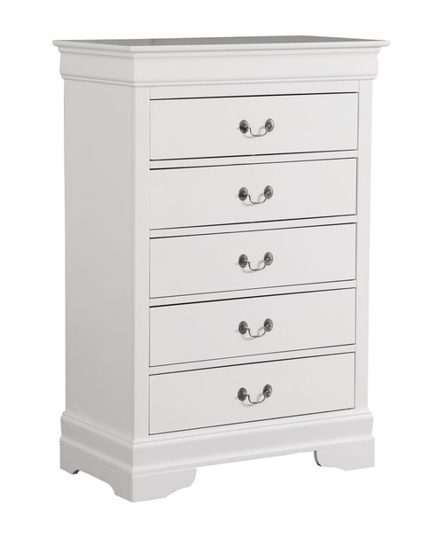 Traditional Style Storage Chest - White
