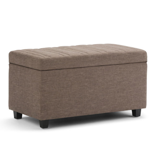 Darcy - Storage Ottoman Bench - Fawn Brown