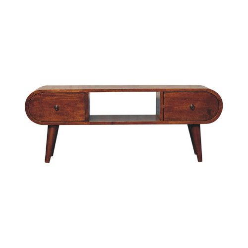 Circular TV Unit - Chestnut