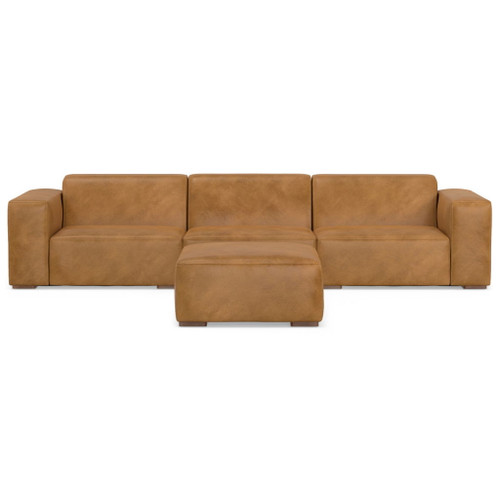 Rex - 3 Seater Sofa And Ottoman - Sienna