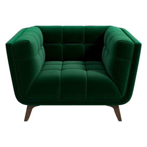 Addison - Lounge Chair Dark - Brown / Dark Green