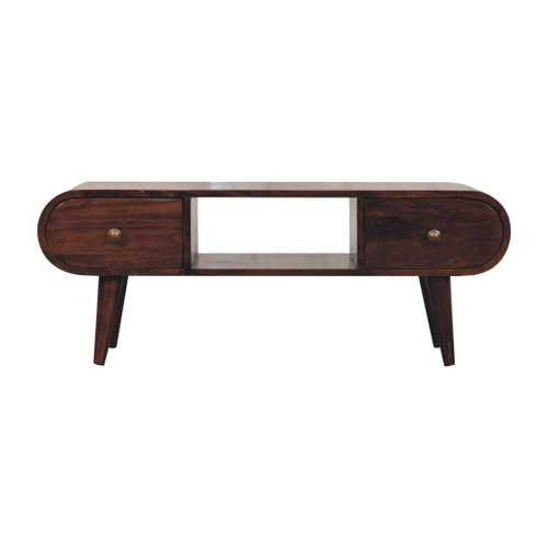 Circular TV Unit - Walnut