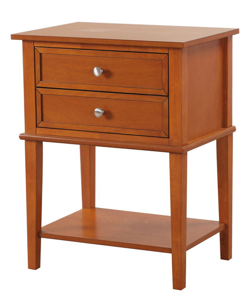 Vibrant Contemporary Nightstand - Oak
