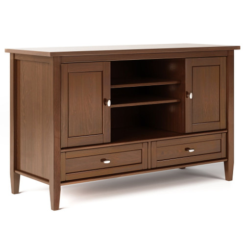 Warm Shaker - Handcrafted TV Media Stand - Russet Brown