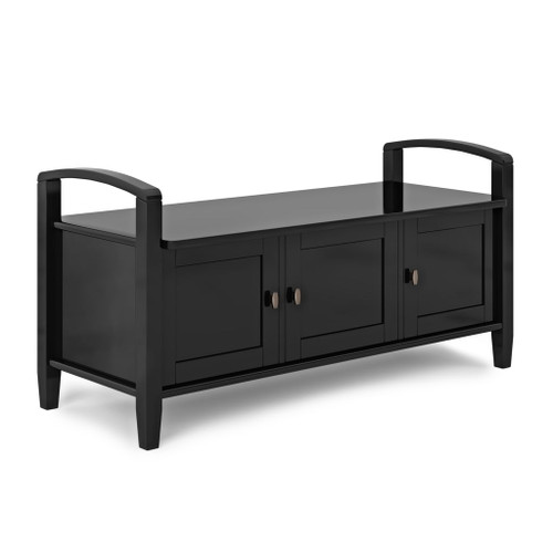 Warm Shaker - Entryway Storage Bench - Black