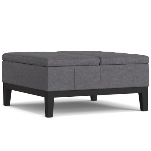 Dover - Lift Top Coffee Table Storage Ottoman - Gray
