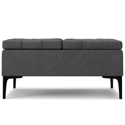 Laura - Lift Top Storage Ottoman - Gray