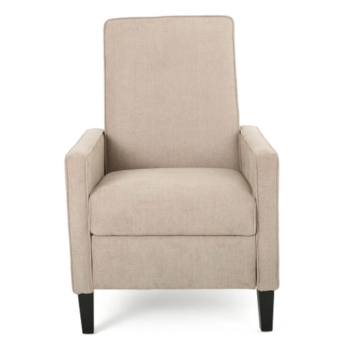 Push Back Chair Minimalist Linen - Natural