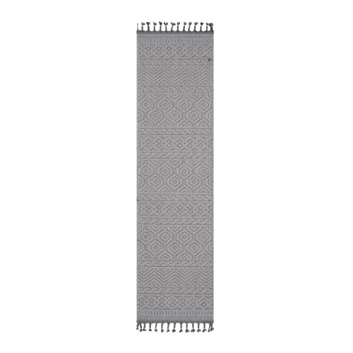 Guros - 2' X 8' Geometric Indoor / Outdoor Area Rug - White
