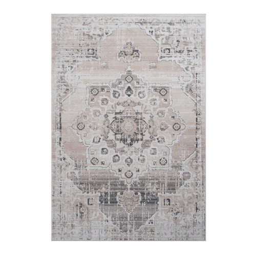 Payas - 5' X 7' Medallion Area Rug - Cream / Beige