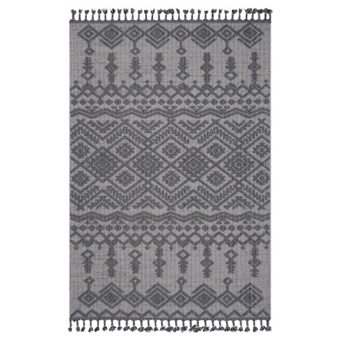 Guros - 5' X 7' Traditional Indoor / Outdoor Area Rug - White / Gray