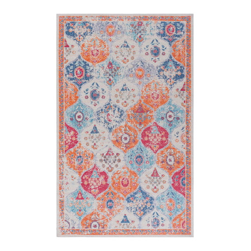 Maval - 5' X 8' Washable Area Rug - Cream