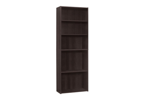 Bookcase 6 Tier For Office - Espresso