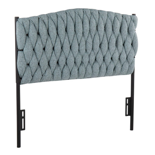Braided Matisse - Twin Size Headboard - Black / Blue
