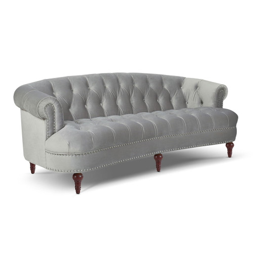 La Rosa - Victorian Chesterfield Tufted Sofa - Opal Gray