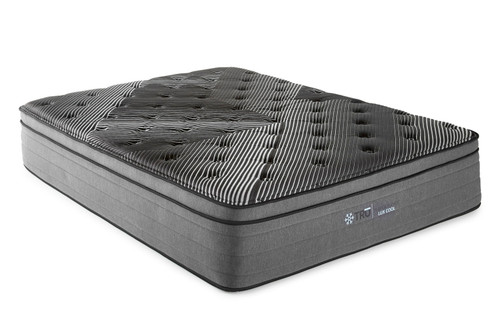 Pure Ice - 15" Twin Long Eurotop Ultra Plush Mattress - Black