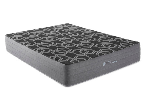 12" King Smooth Top Foam, Medium Plush Mattress - Black