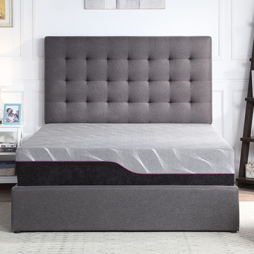Renew - 11" California King Size Cooling Gelcare Memory Foam Mattress - Gray
