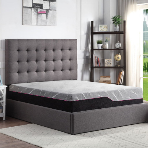 Renew - 11" California King Size Cooling Fast Responding Latex Foam Mattress - Gray