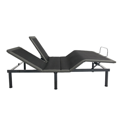 Queen Size Flex Head Quick Assembly Adjustable Bed Frame With Voice Activated Controls - Black